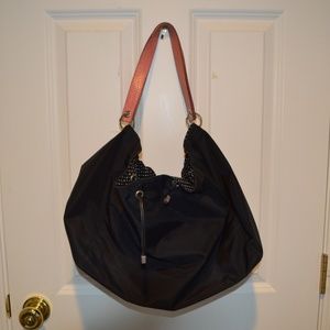 Kate Spade Black Purse w/ Pink Snake Skin Handles